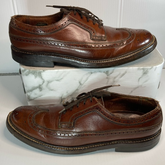 Florsheim Other - Vintage Florsheim Imperial 93602 8.5‎ men’s brown wingtip lace up shoes. Box 1